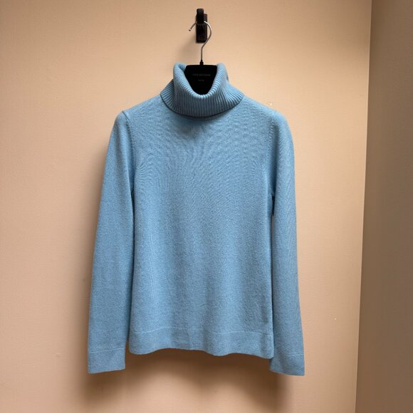 NWT Ann Taylor 100% Cashmere Turtleneck Sweater – Light Blue - Picture 1 of 8